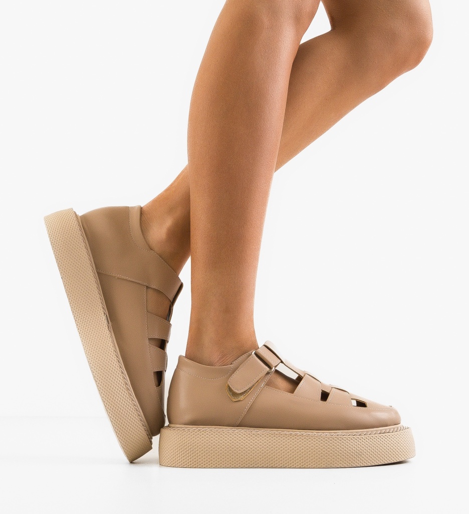 Pantofi Casual Gryndy Nude | Eleganță și Confort