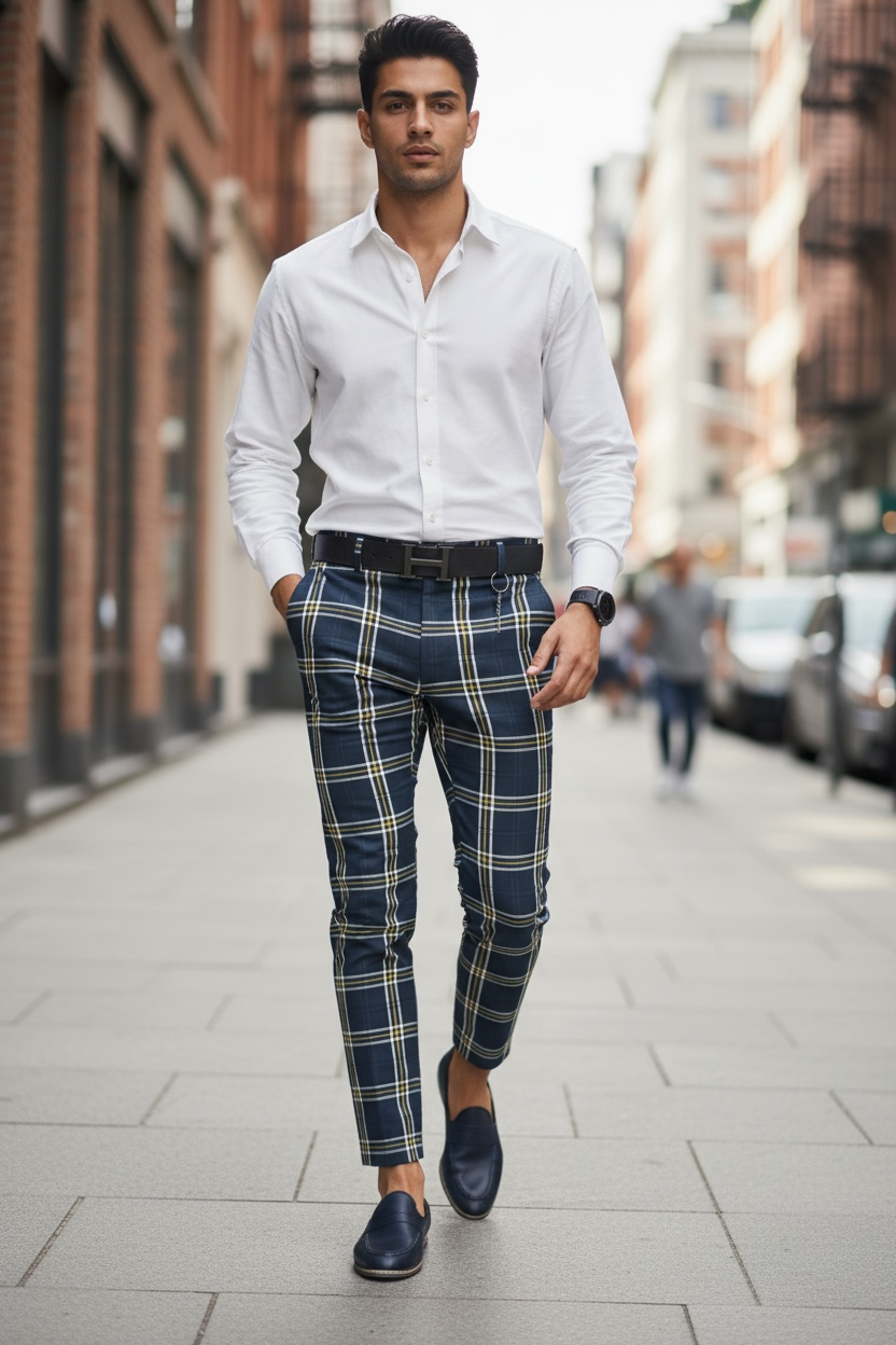 Pantaloni Barbati Eleganti Tip Conici B1732 - imagine 2