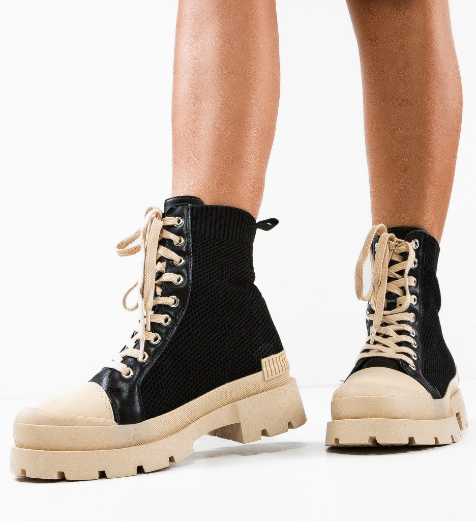 Ghete Dama Marco Negre | Stil Urban Elegant - imagine 3