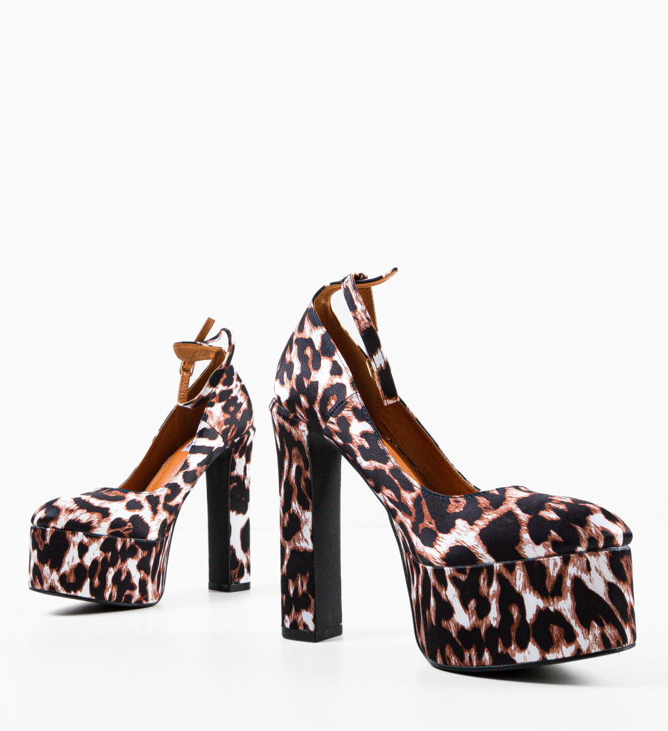 Pantofi Floyd Animal Print | Toc Elegant