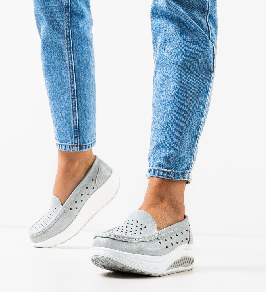 Pantofi Casual Buga Gri - Confort și Stil - imagine 2