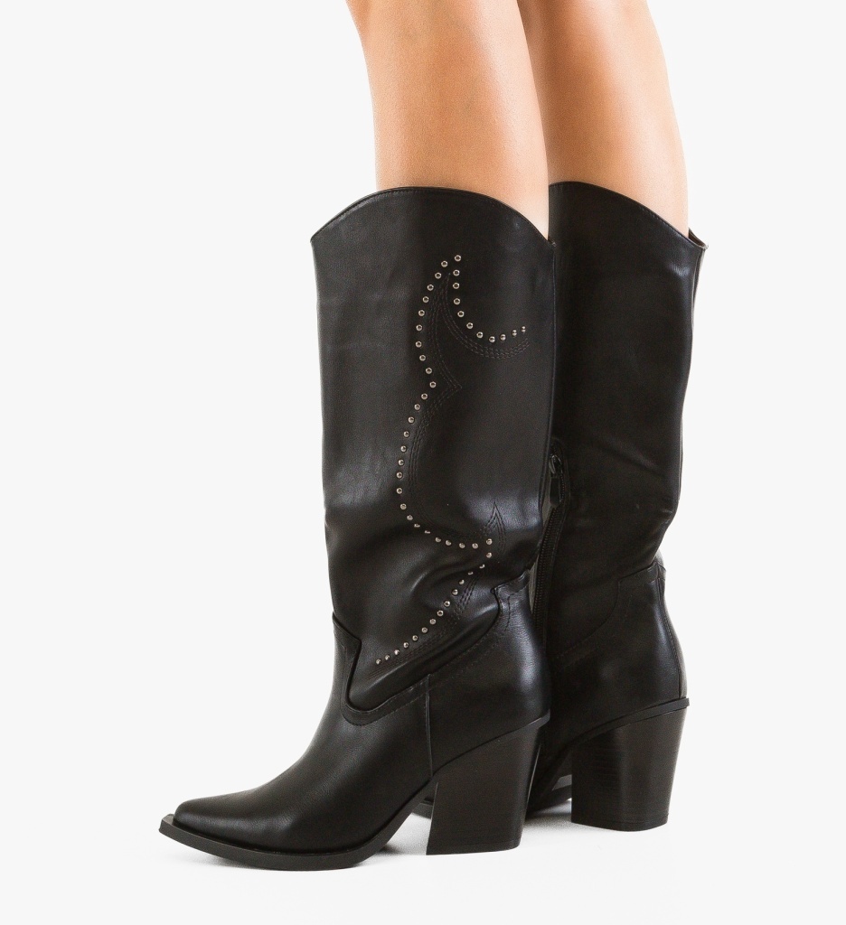 Cizme Dama Romaloc Negre Elegante | Depurtat - imagine 2