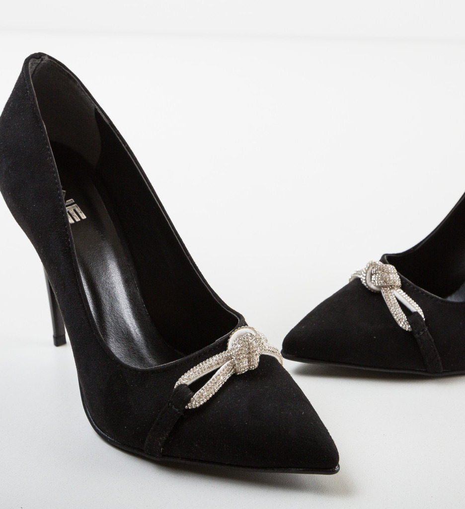 Pantofi cu Toc Airline Negri | Eleganță Asigurată - imagine 7