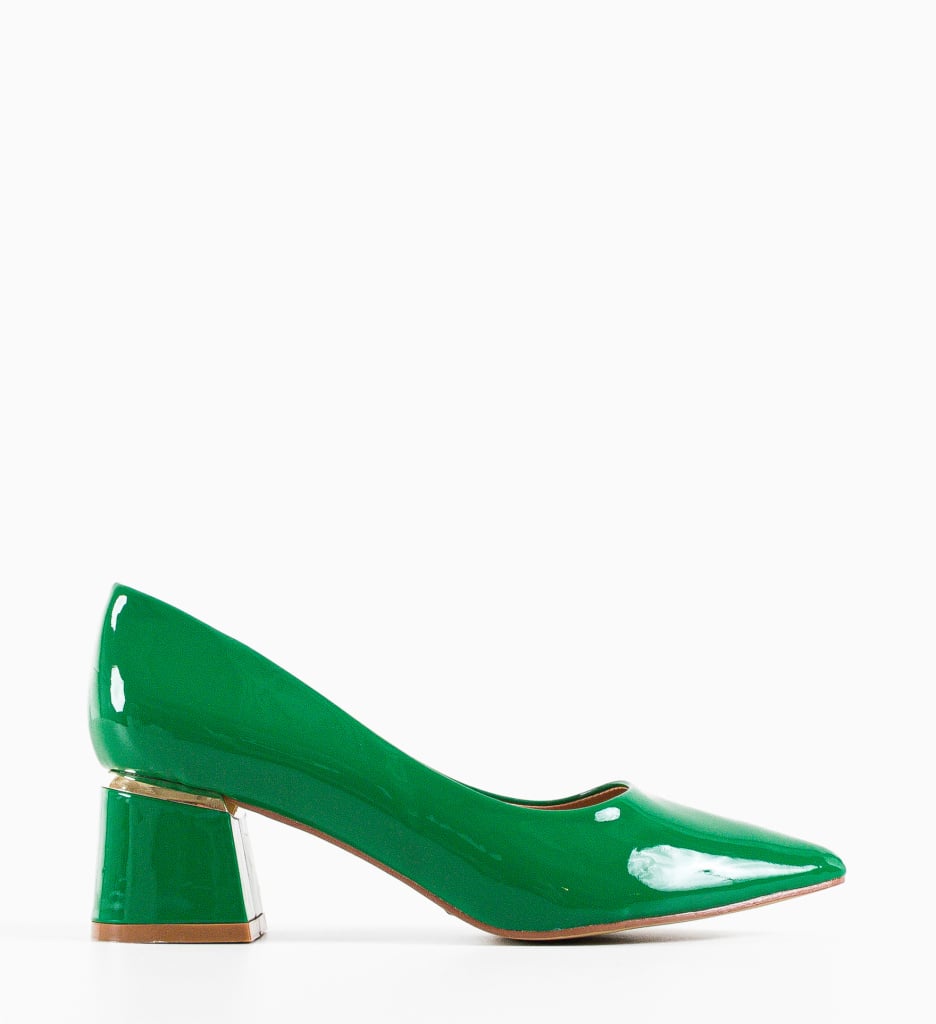 Pantofi Fedlimi Verzi cu Toc Eleganți - imagine 5