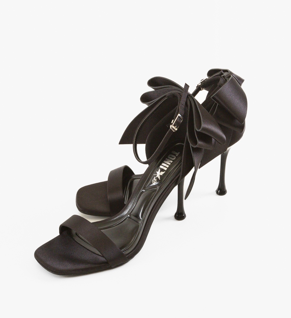 Sandale cu Toc Raust Negre | Eleganță Asigurată - imagine 5