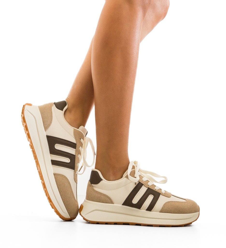 Sneakers Dama Bahman Khaki | Confort și Stil - imagine 2