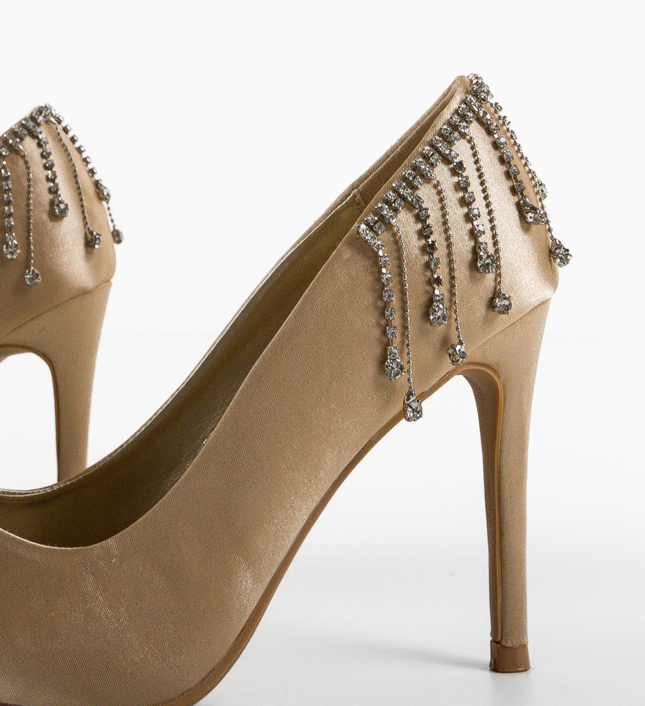 Pantofi cu toc Teres Bej | Eleganta si Stil - imagine 4