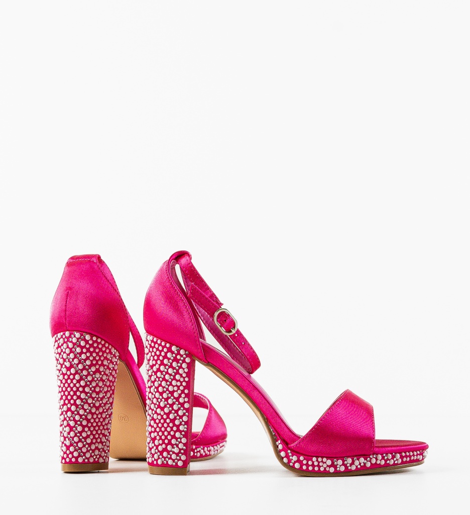 Sandale cu Toc Hagen Fuchsia - Eleganță și Stil - imagine 2