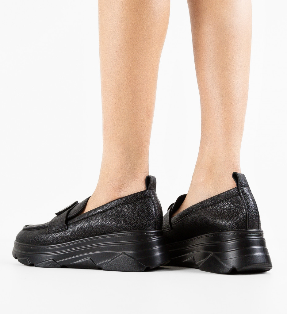Pantofi Lonaza Negri - Confort și Eleganță Casual - imagine 2
