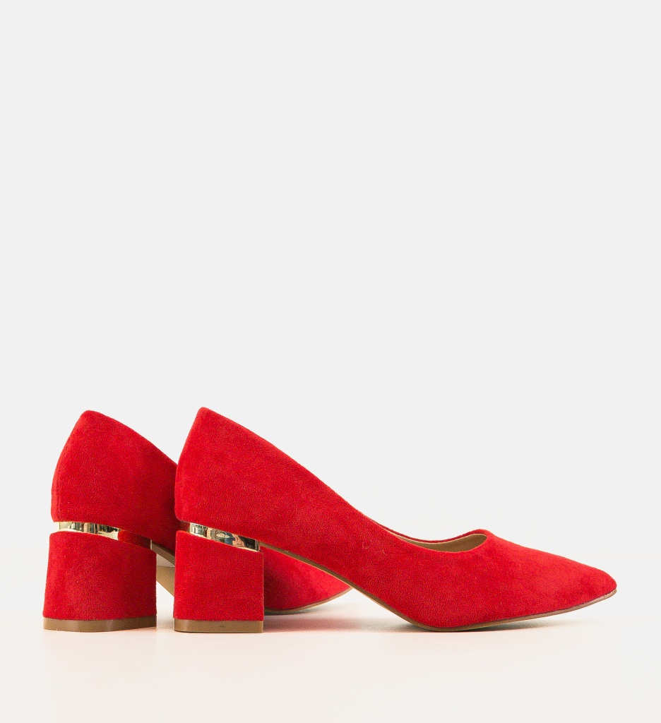 Pantofi Hazmelo Rosii cu Toc - Eleganță Asigurată - imagine 6