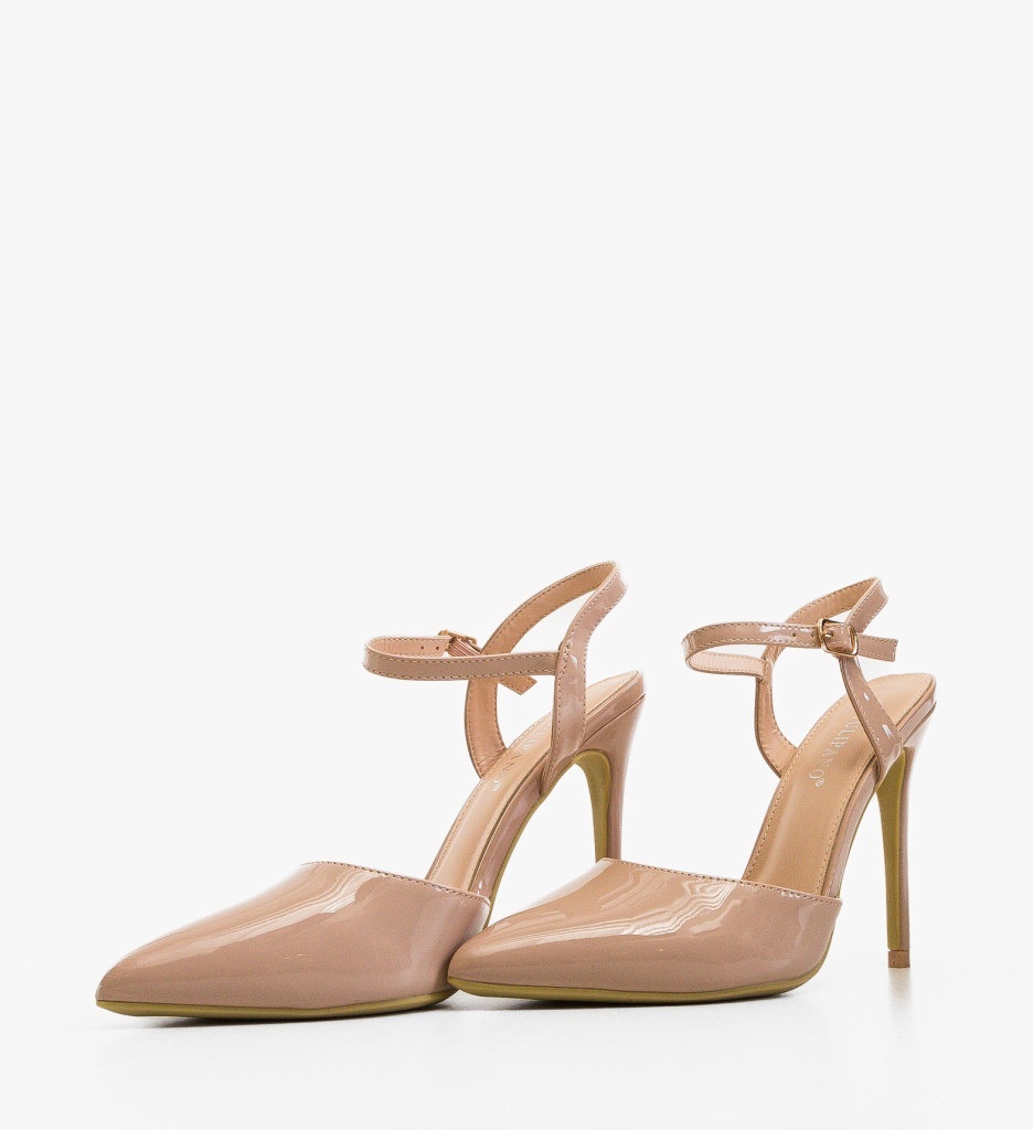 Pantofi Stiletto Jaximet Nude Eleganți - imagine 5