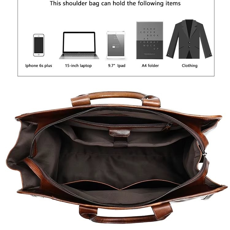 Geanta Calatorie Piele Delis cu Spatiu Laptop - imagine 4