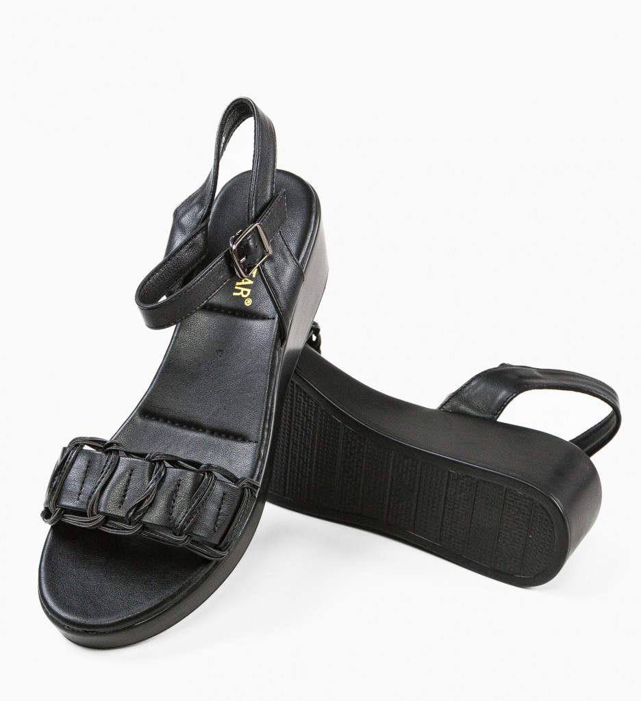 Sandale Dama Major Negre - Eleganță și Confort - imagine 7