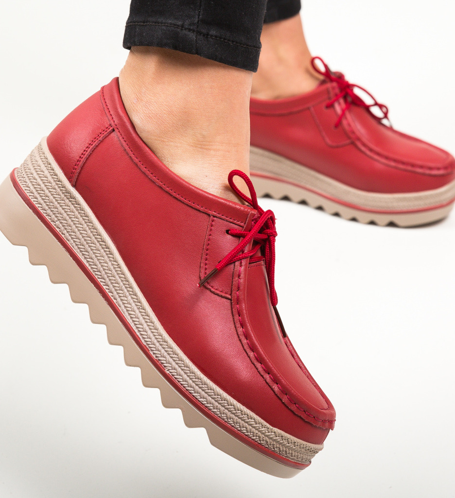 Pantofi Casual SAG Roșii | Stil și Confort - imagine 4