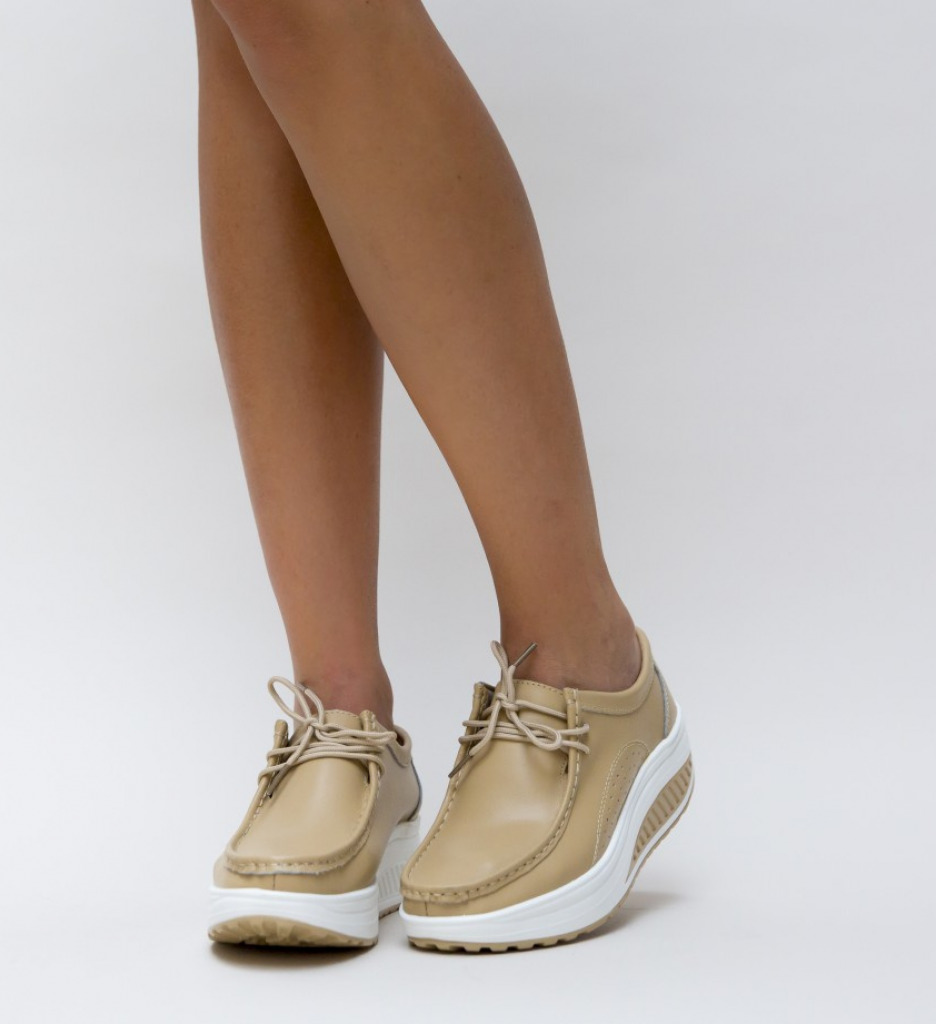 Pantofi Casual Roly Bej - Confort și Stil Zilnic - imagine 2