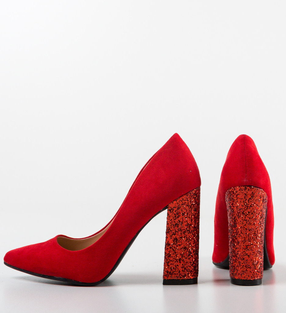 Pantofi Clarke Rosii cu Toc - Eleganță Maximă - imagine 7