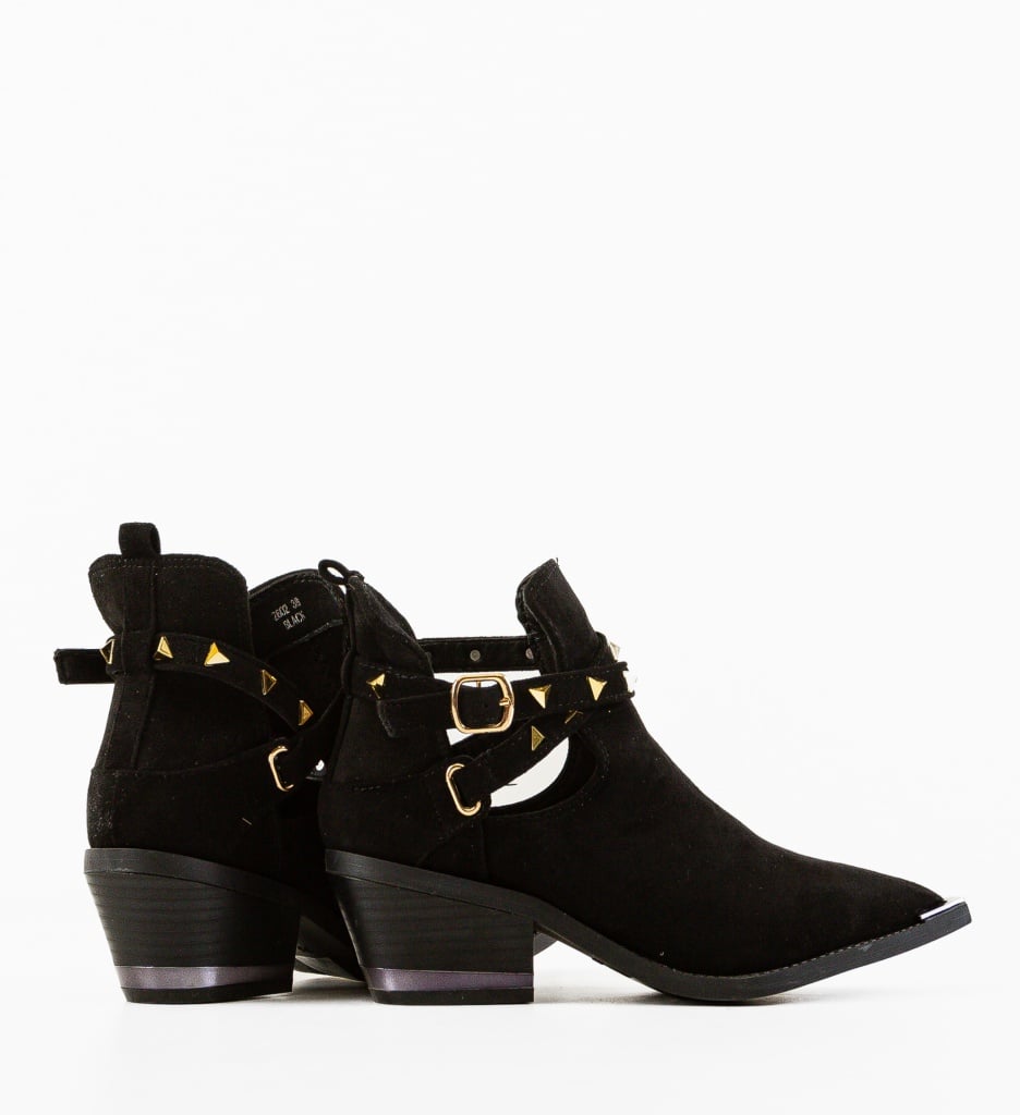 Botine Dama Qamar Negre | Eleganță și Stil - imagine 4