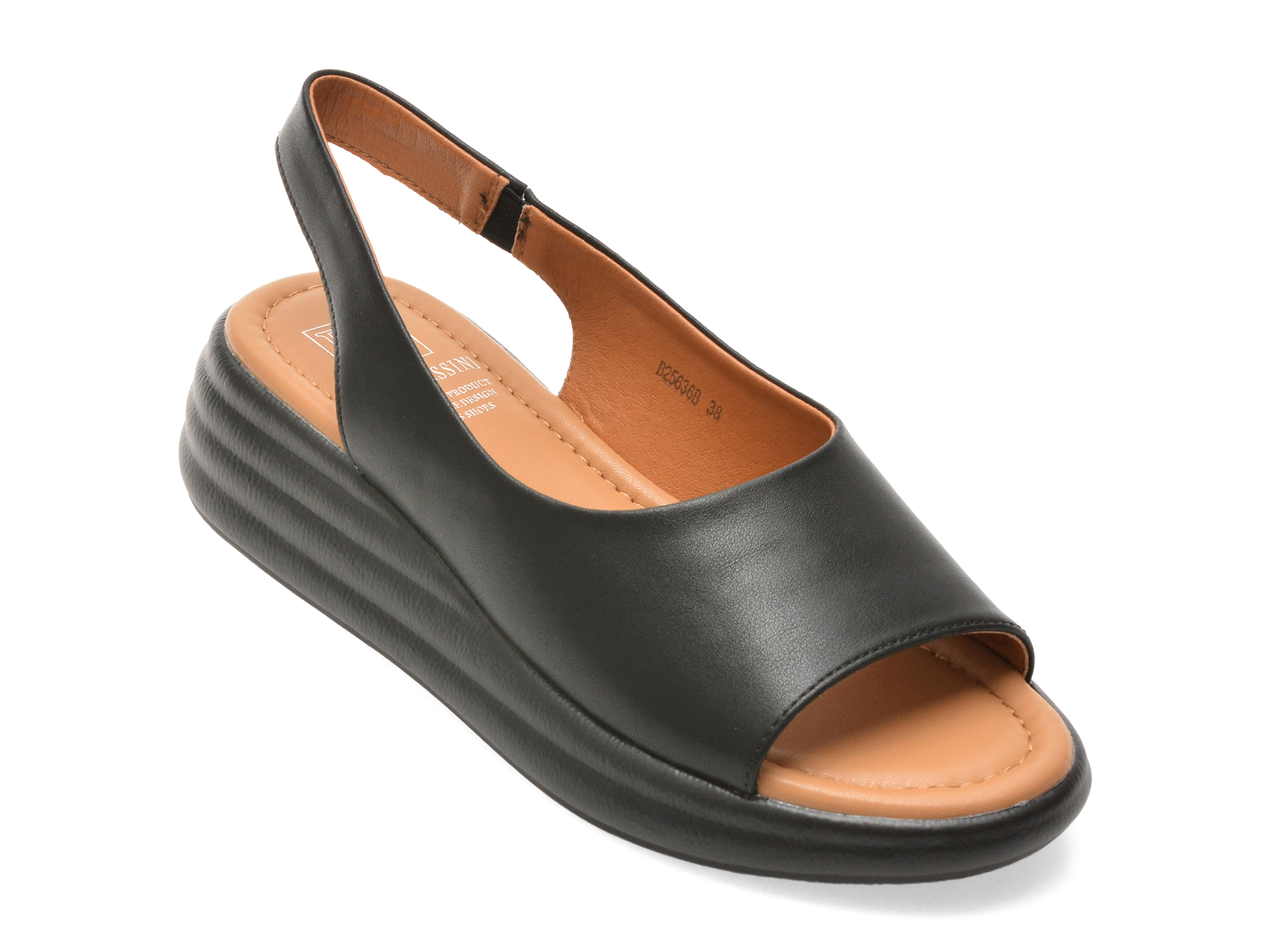 Sandale FLAVIA PASSINI negre din piele naturală