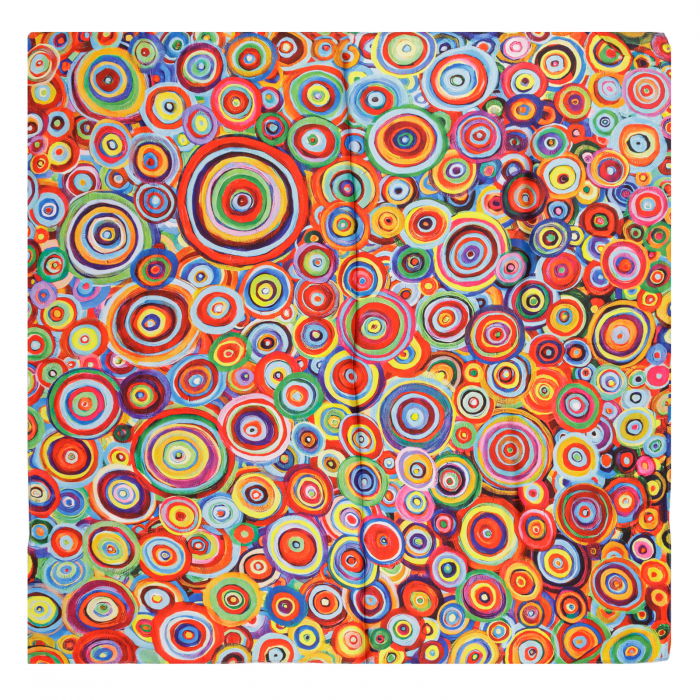 Esarfa Mătase Shopika | Imprimeu Artistic Multicolor