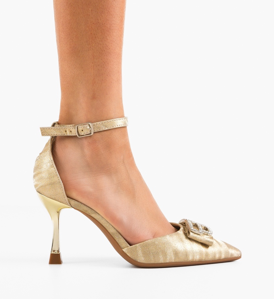 Pantofi Stueck Aurii 2 | Eleganți cu Toc - imagine 8