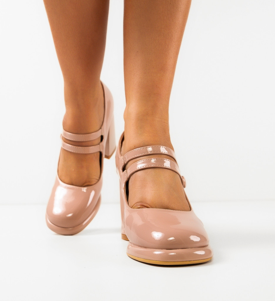 Pantofi Vintage Nude | Eleganță și Stil - imagine 2