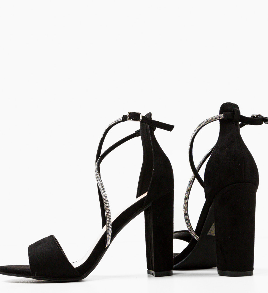 Sandale Malyer Negre cu Toc - Eleganță Asigurată - imagine 7