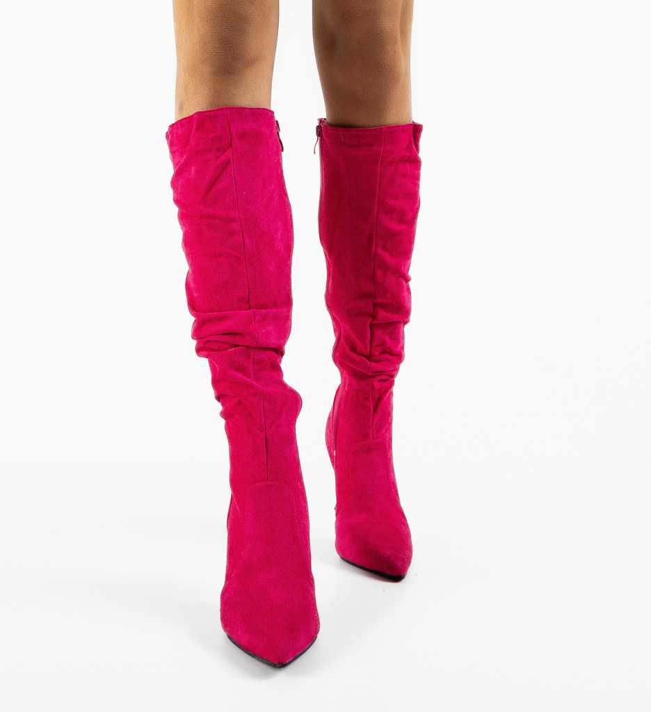 Cizme Dama Klabo Fuchsia - Eleganță și Stil - imagine 2