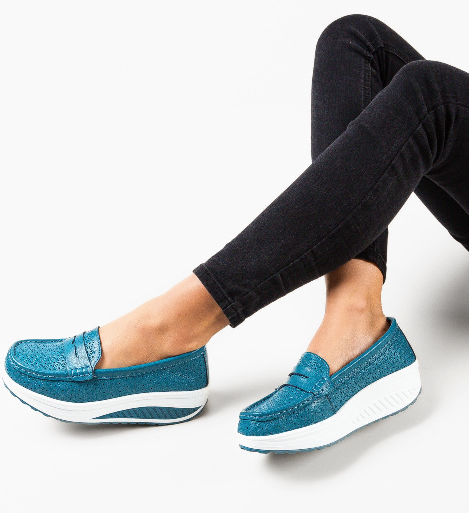 Pantofi Casual Fyrya Albastri | Confort și Stil - imagine 3