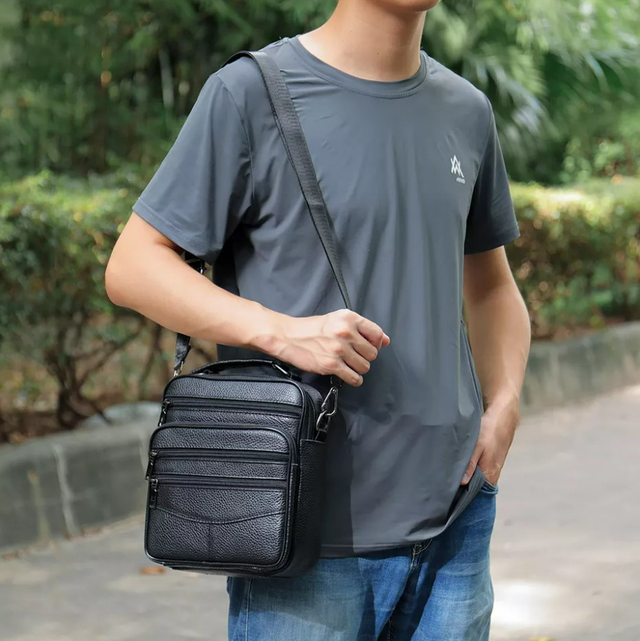 Geanta Umar Barbati Piele Naturala | Oem Elio - imagine 2