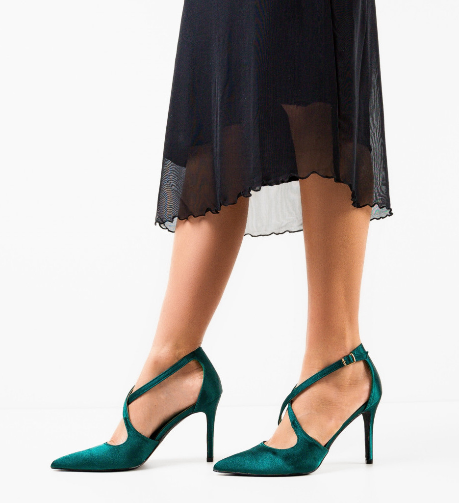 Pantofi cu toc Allow Verzi | Eleganță Asigurată - imagine 2