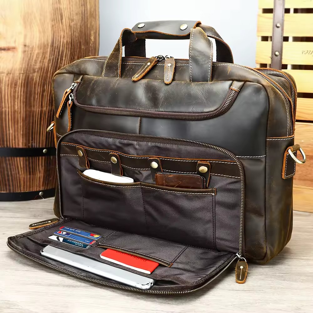 Servieta Barbati Delis Tavian GT3289 Piele Naturala - imagine 4