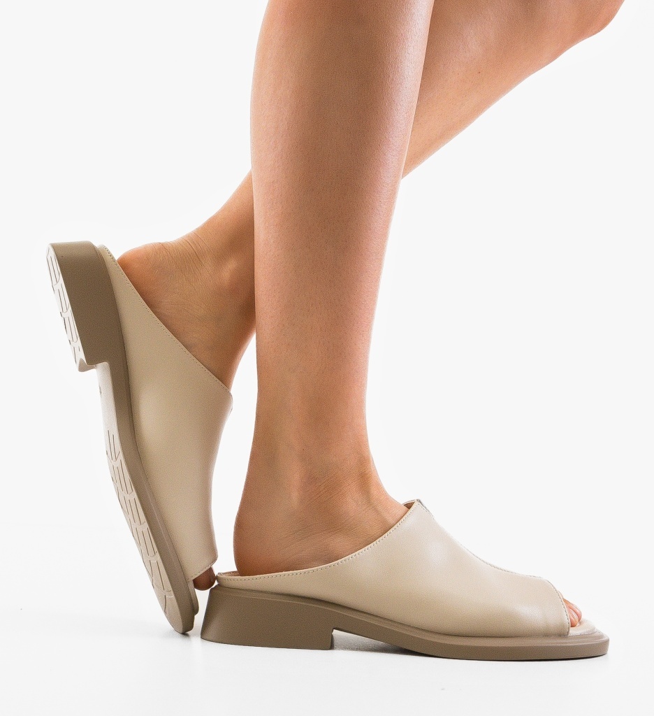 Papuci Dama Holder Bej Eleganți și Confortabili - imagine 2