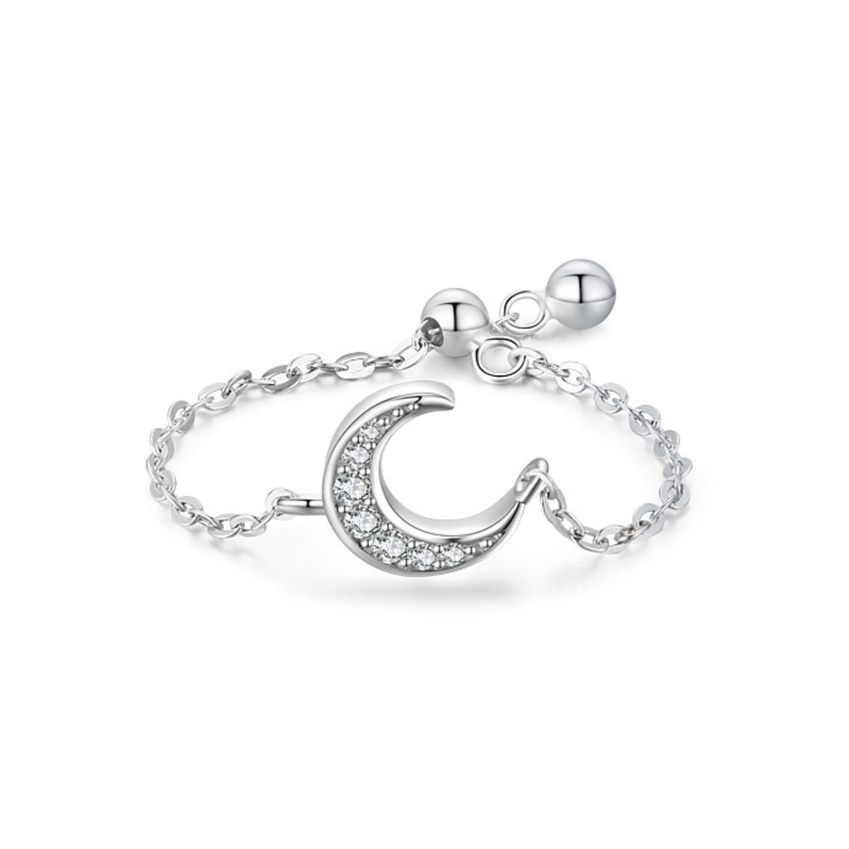 Inel Argint Reglabil Semiluna Delis | JW1825