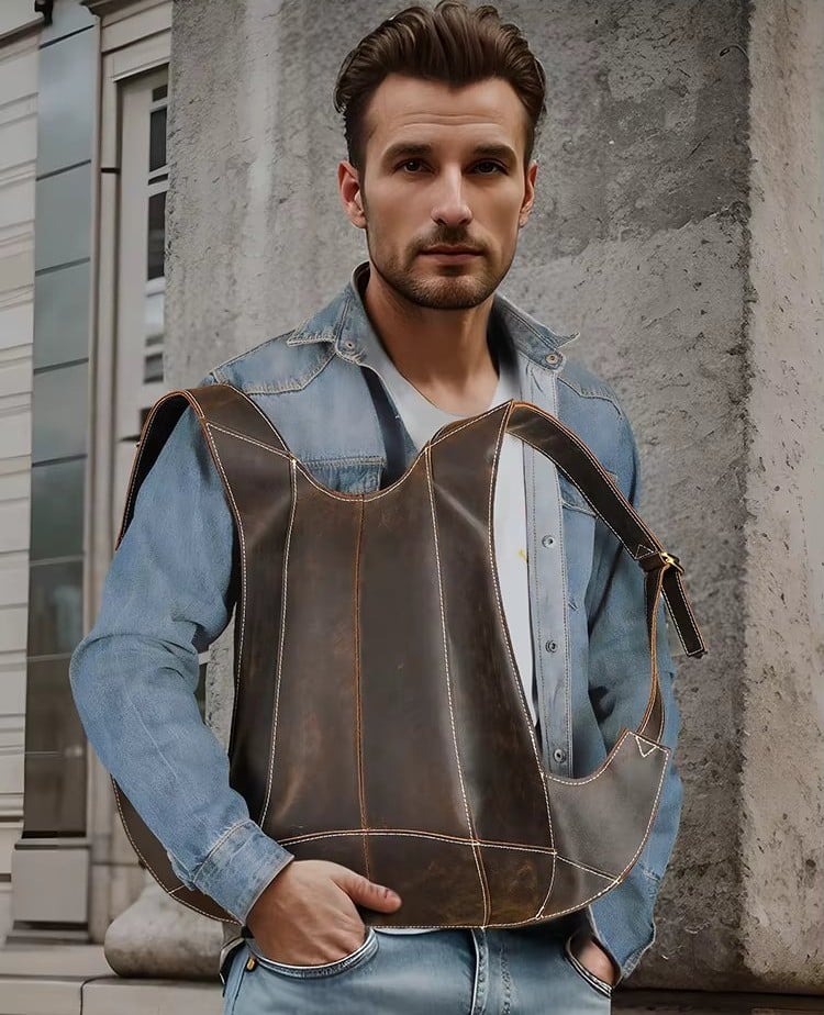 Rucsac Piele Naturală Delis Draven | Eleganță Urbană - imagine 3