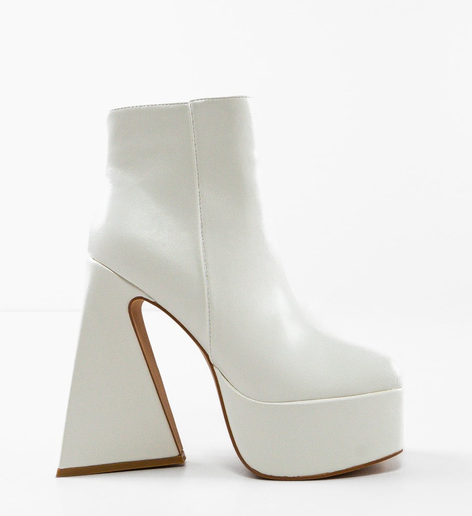 Botine Albe Dama Vera | Stil și Eleganță - imagine 5