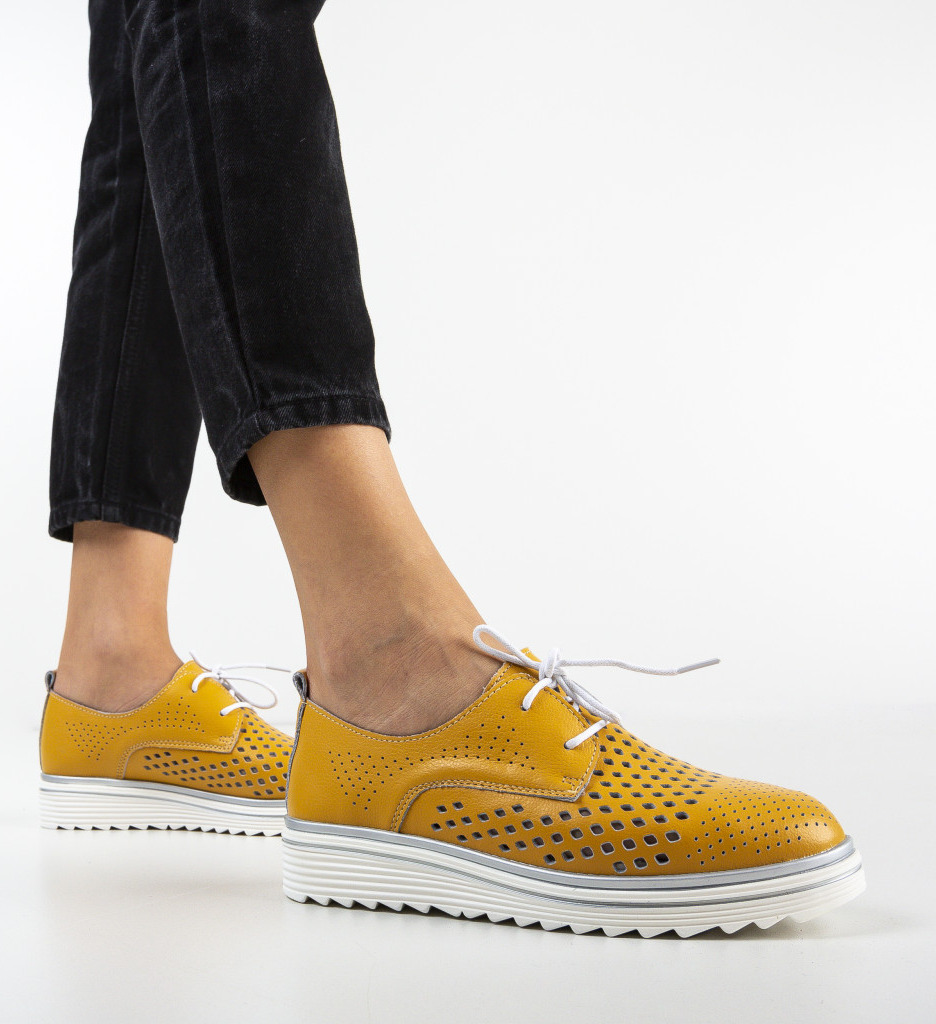 Pantofi Casual Galbeni - Confort și Stil - imagine 3