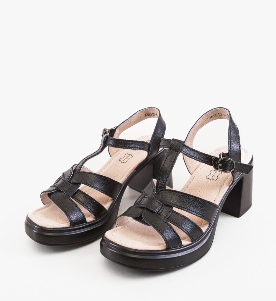 Sandale cu toc Yarty Negre | Eleganță și Stil - imagine 5