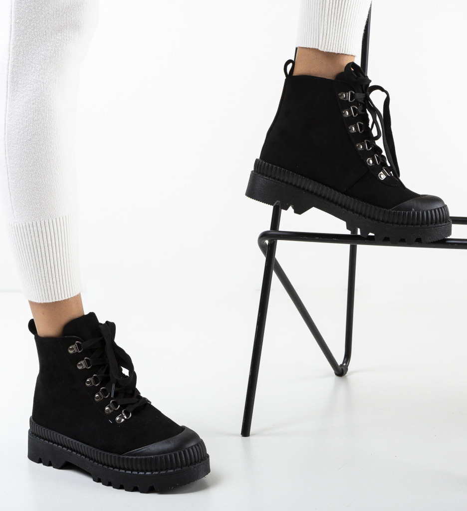 Ghete Abby Negre - Eleganță și Confort - imagine 2