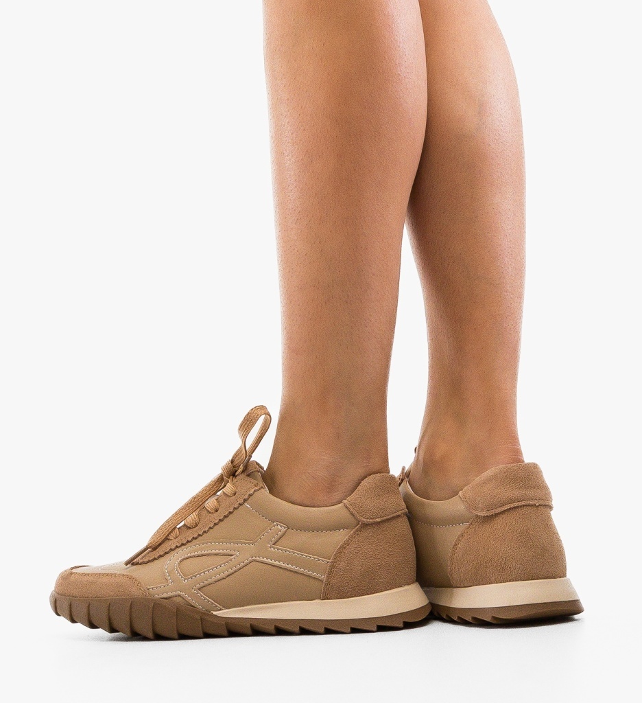 Pantofi Casual Ynun Bej Eleganți și Confortabili - imagine 3