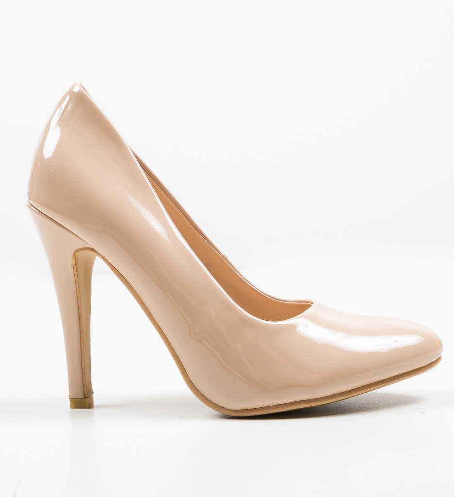 Pantofi Eleganți Dopo Bej cu Toc - imagine 5