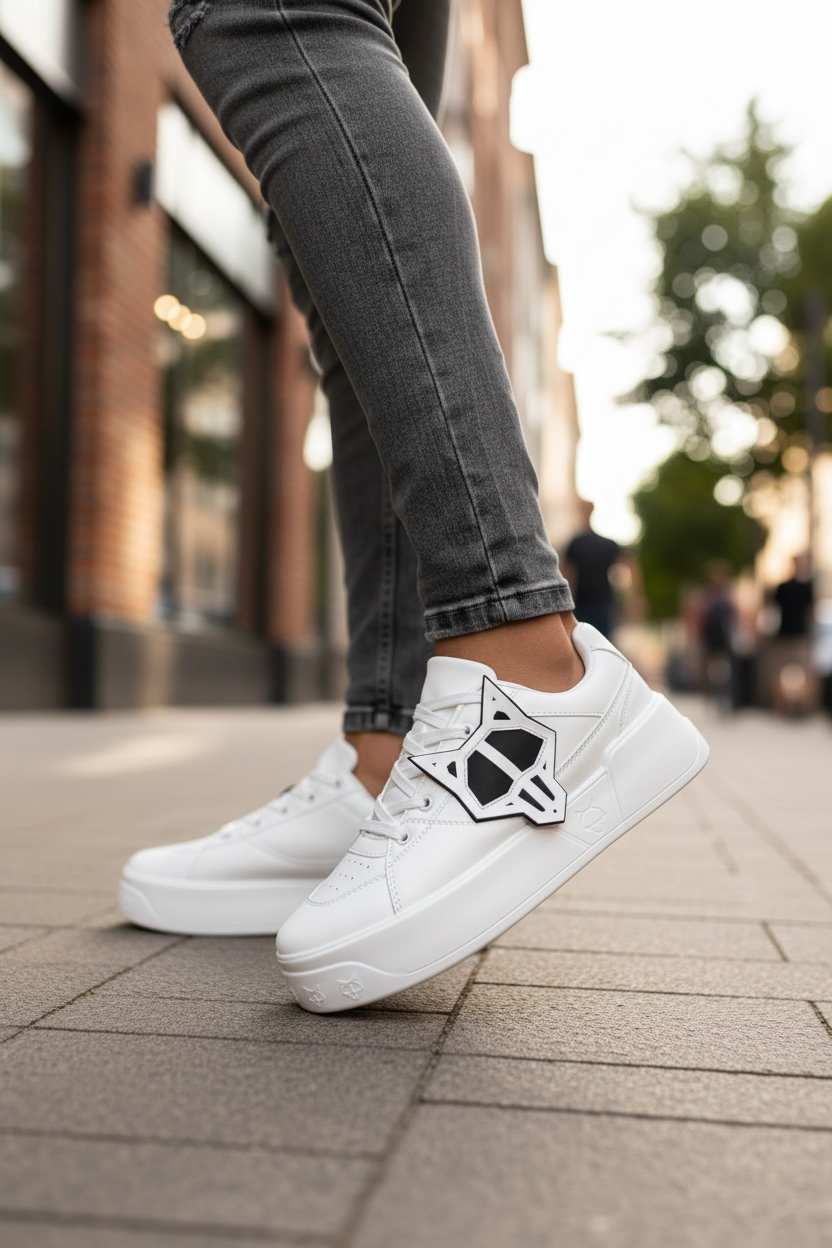 Adidași WOLF Casual Bărbați Albi - Confort și Stil