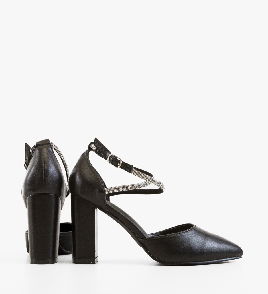 Pantofi Dama cu Toc Walte Negri Eleganți - imagine 3