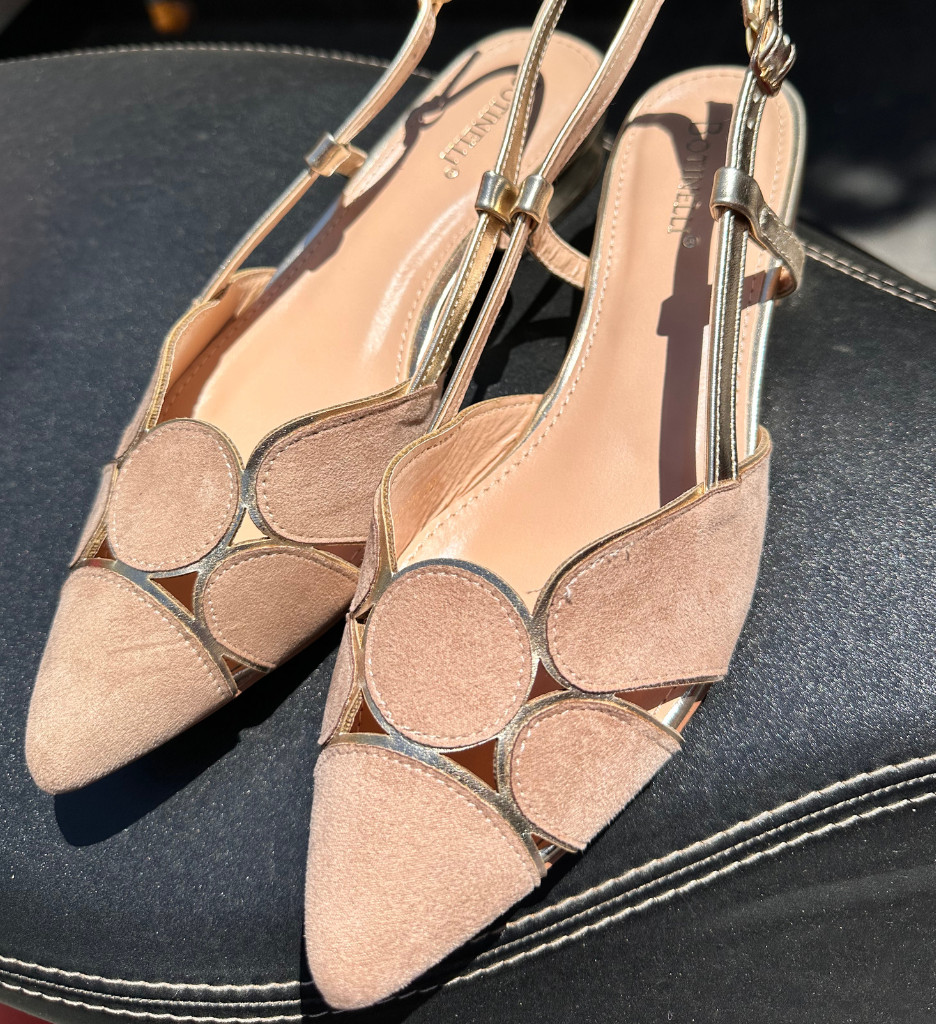 Pantofi dama Xquenda Bej cu toc elegant - imagine 3
