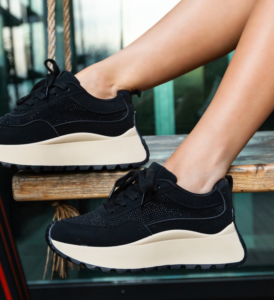 Sneakers Dama Comy Negri | Confort și Stil - imagine 2