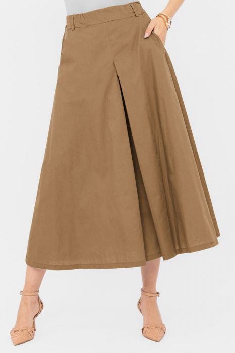 Fusta Lunga Camel Shopika | Eleganta si Confort