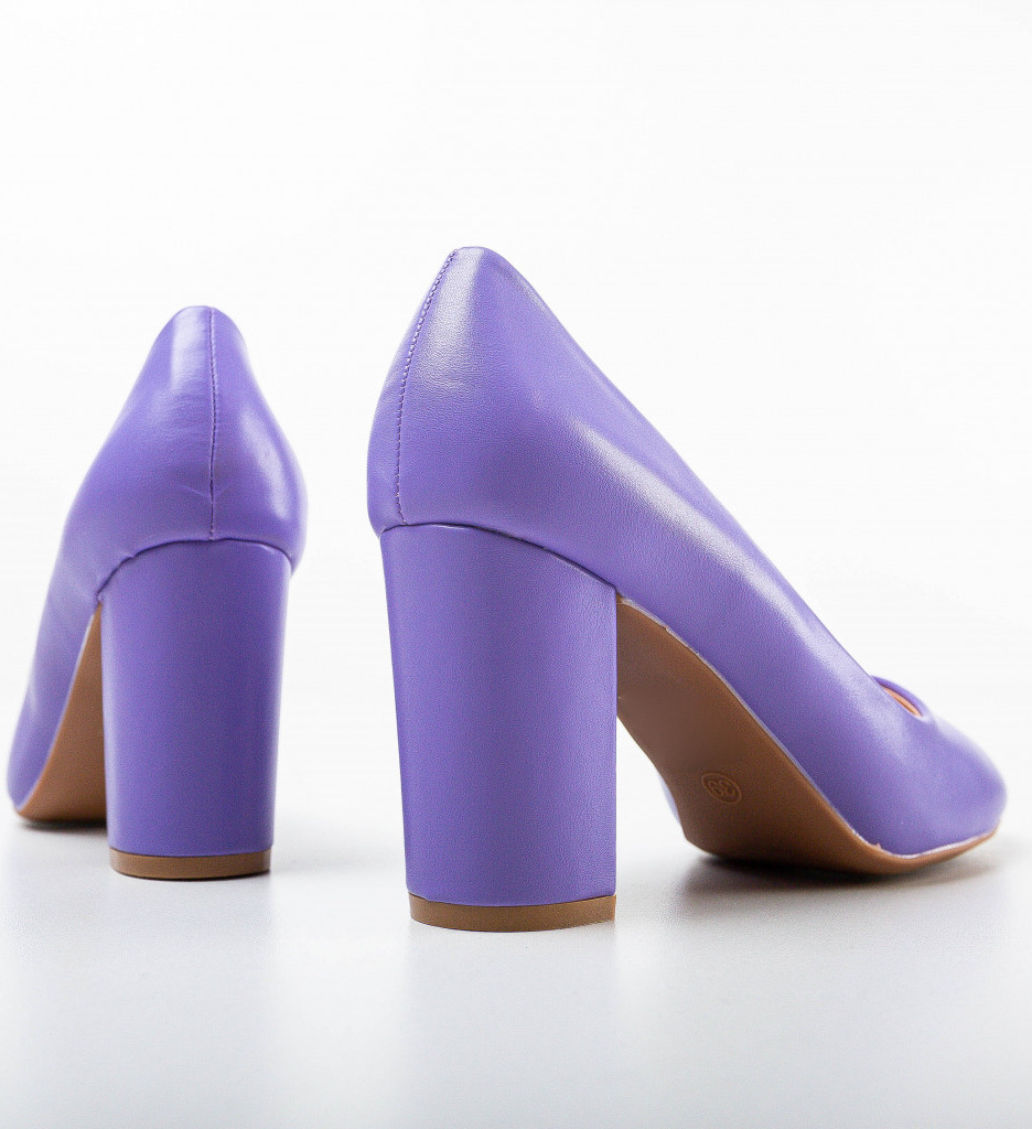 Pantofi Adas Mov cu Toc Eleganți - Stil și Confort - imagine 6