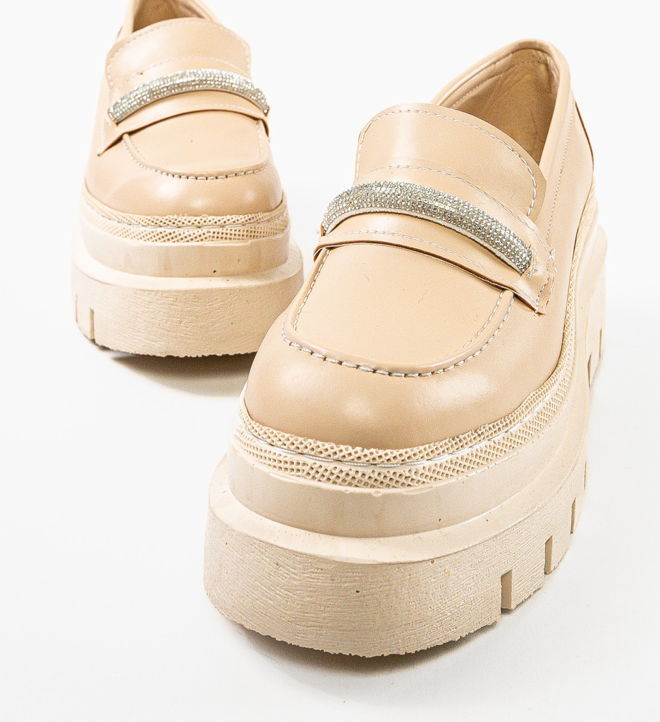Pantofi Casual Skenara Bej | Confort & Stil - imagine 5