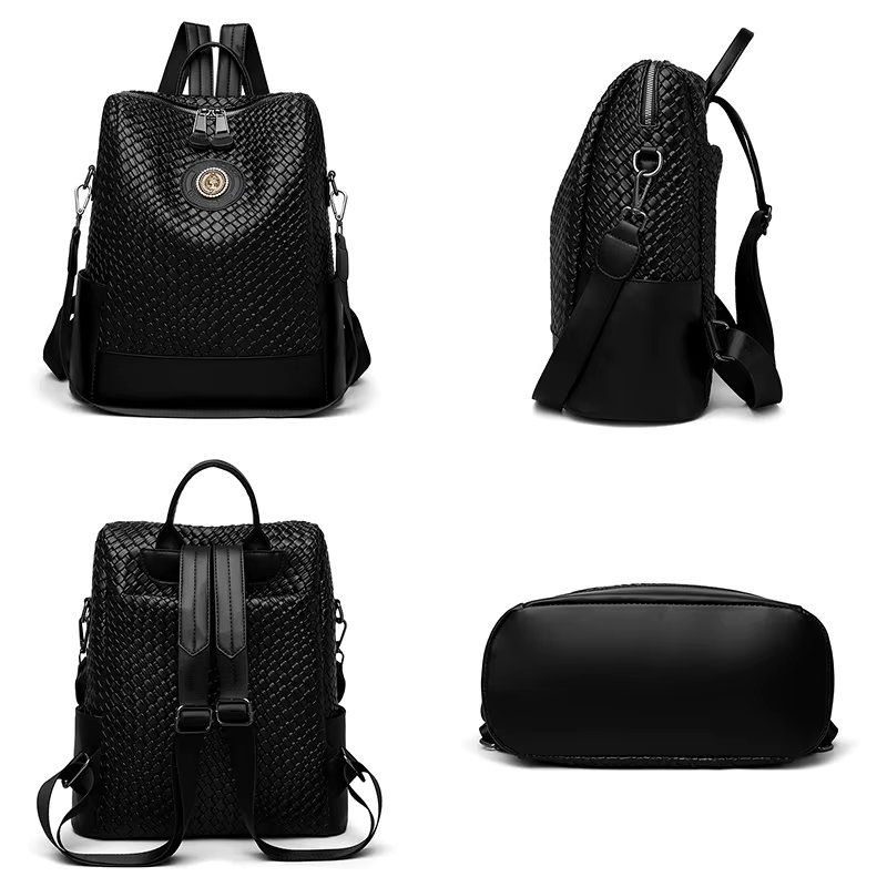 Rucsac dama Evelisse GT3607 din piele ecologica, Negru - imagine 4