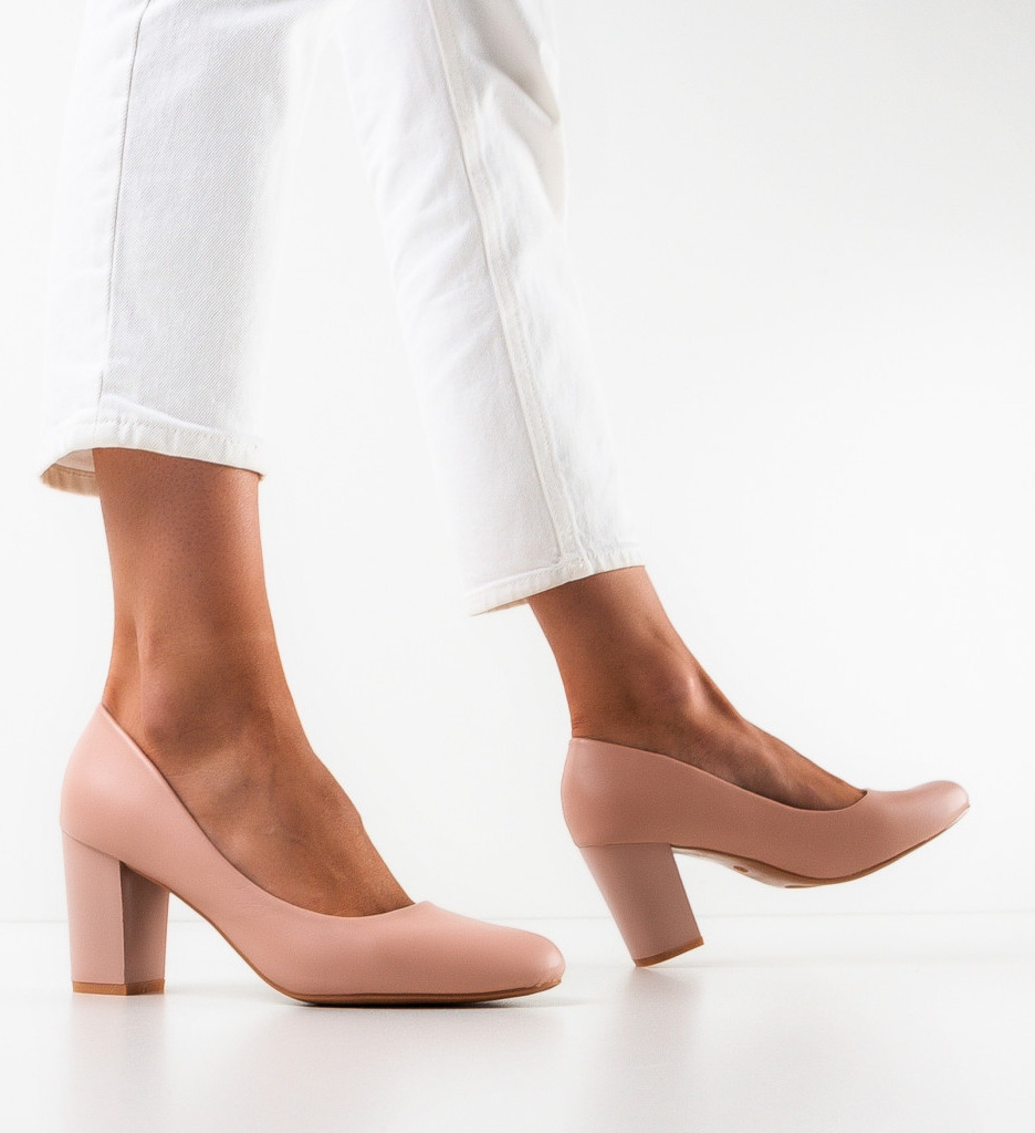 Pantofi cu Toc Oliva Roz - Eleganță și Confort