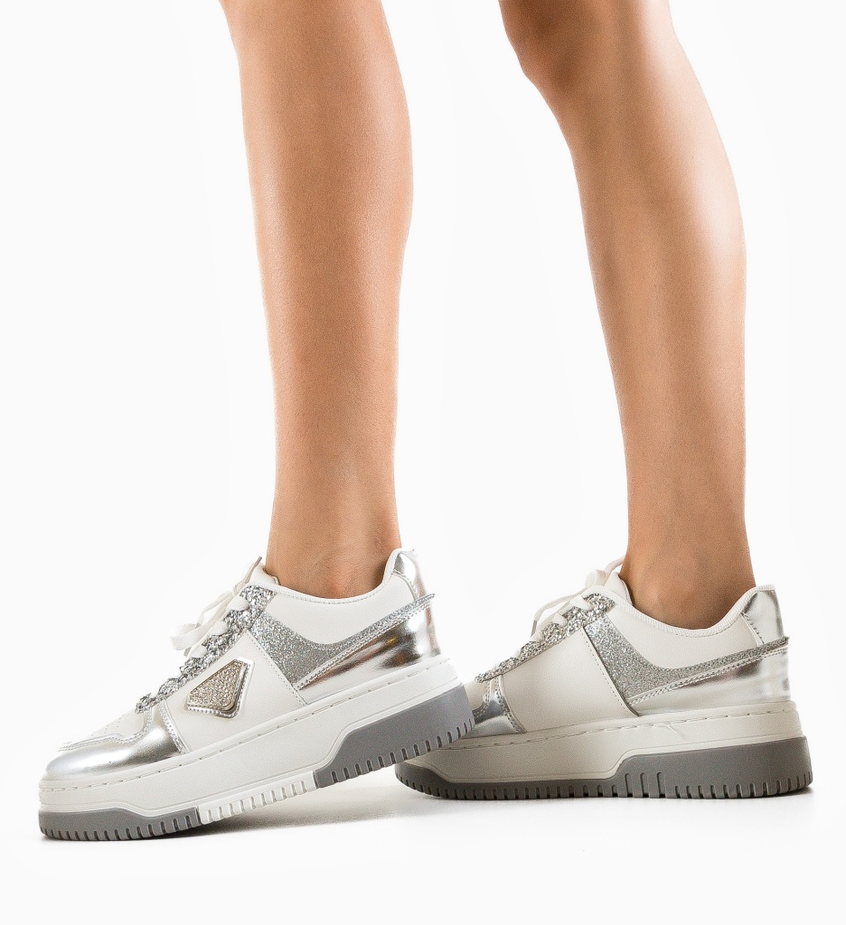 Pantofi Sport Celestino Argintii - Confort Maxim - imagine 3